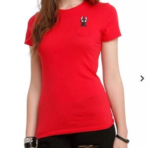 Kiki’s Red Graphic Tee with Pocket Design Size- S